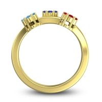 Simple Floral Pave Padmadi Ring