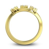 Simple Floral Pave Padmadi Ring