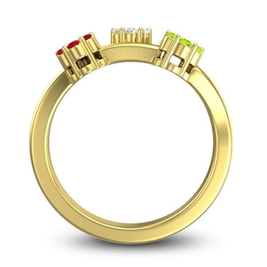 Simple Floral Pave Padmadi Ring