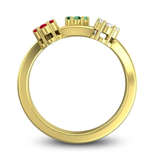 Simple Floral Pave Padmadi Ring