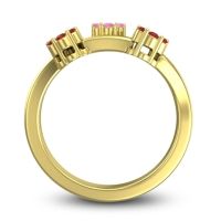 Simple Floral Pave Padmadi Ring