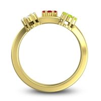 Simple Floral Pave Padmadi Ring