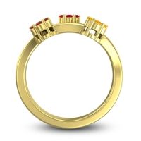 Simple Floral Pave Padmadi Ring