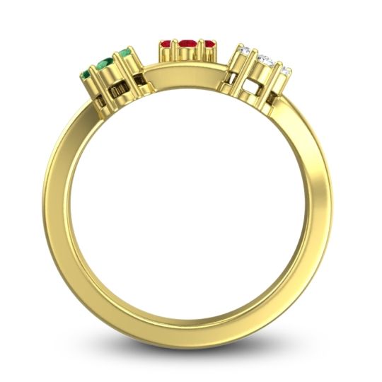 Simple Floral Pave Padmadi Ring