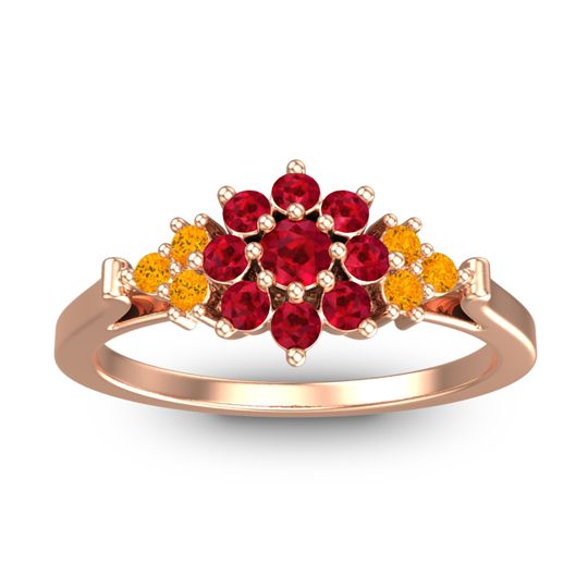 Statement Floral Pave Kuva Ring