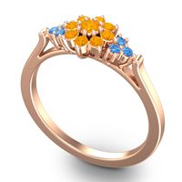 Statement Floral Pave Kuva Ring