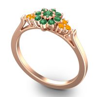 Statement Floral Pave Kuva Ring
