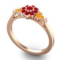 Statement Floral Pave Kuva Ring