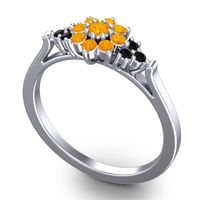 Statement Floral Pave Kuva Ring