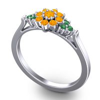 Statement Floral Pave Kuva Ring