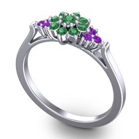 Statement Floral Pave Kuva Ring