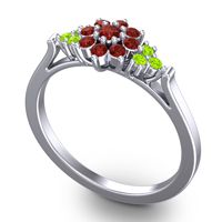Statement Floral Pave Kuva Ring