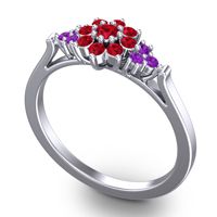 Statement Floral Pave Kuva Ring