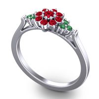 Statement Floral Pave Kuva Ring