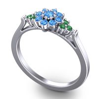 Statement Floral Pave Kuva Ring