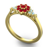 Statement Floral Pave Kuva Ring