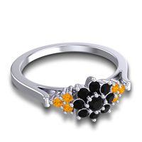 Statement Floral Pave Kuva Ring