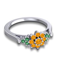 Statement Floral Pave Kuva Ring