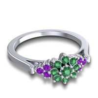 Statement Floral Pave Kuva Ring