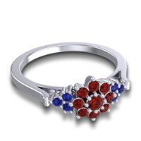 Statement Floral Pave Kuva Ring