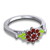 Statement Floral Pave Kuva Ring