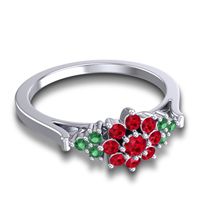 Statement Floral Pave Kuva Ring