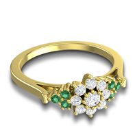Statement Floral Pave Kuva Ring