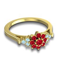 Statement Floral Pave Kuva Ring
