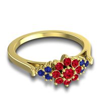 Statement Floral Pave Kuva Ring