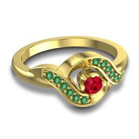 Petite Pave Udarka Ring