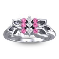 Diamond Fashion Ring In Platinum With Pink Tourmaline – Prasuat Simple Ring