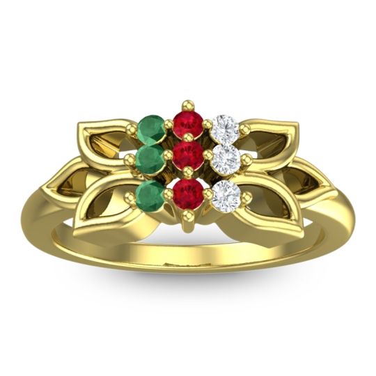 Floral Pave Prasuat Ring