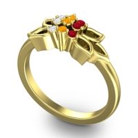 Floral Pave Prasuat Ring