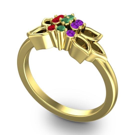 Floral Pave Prasuat Ring