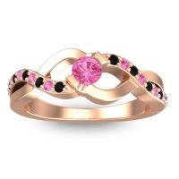 Pink Tourmaline Fashion Ring In 18K Rose Gold With Black Onyx – Vistap Simple Ring