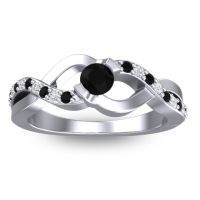 Black Onyx Fashion Ring In 18k White Gold With Lab Diamond – Vistap Simple Ring