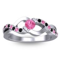 Pink Tourmaline Fashion Ring In 18k White Gold With Black Onyx – Vistap Simple Ring