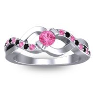 Pink Tourmaline Fashion Ring In 18k White Gold With Black Onyx – Vistap Simple Ring