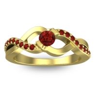 Garnet Fashion Ring In 18k Yellow Gold – Vistap Simple Ring