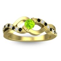 Peridot Fashion Ring In 18k Yellow Gold With Black Onyx And Diamond – Vistap Simple Ring