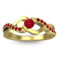 Ruby Fashion Ring In 14k Yellow Gold With Garnet – Vistap Simple Ring