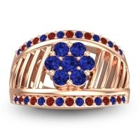 Statement Floral Pave Japa Ring