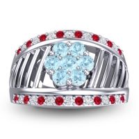 Statement Floral Pave Japa Ring