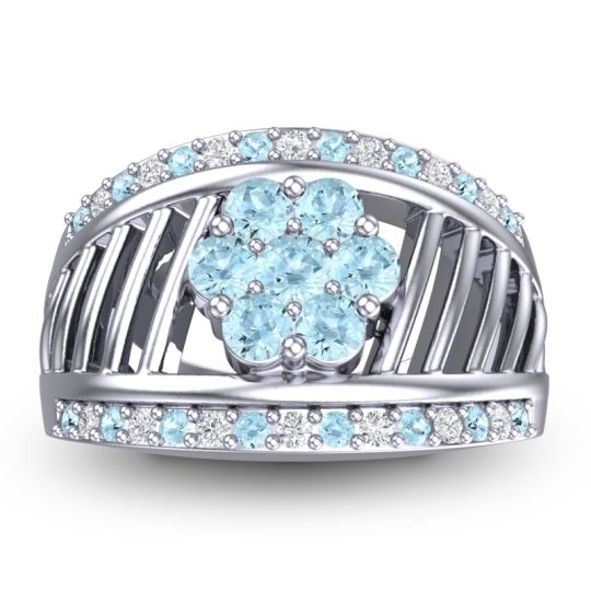 Statement Floral Pave Japa Ring