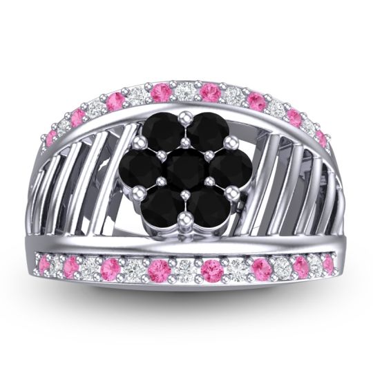 Statement Floral Pave Japa Ring