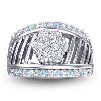 Statement Floral Pave Japa Ring