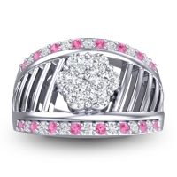 Statement Floral Pave Japa Ring