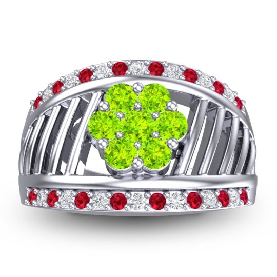 Statement Floral Pave Japa Ring