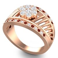 Statement Floral Pave Japa Ring
