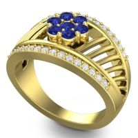 Statement Floral Pave Japa Ring